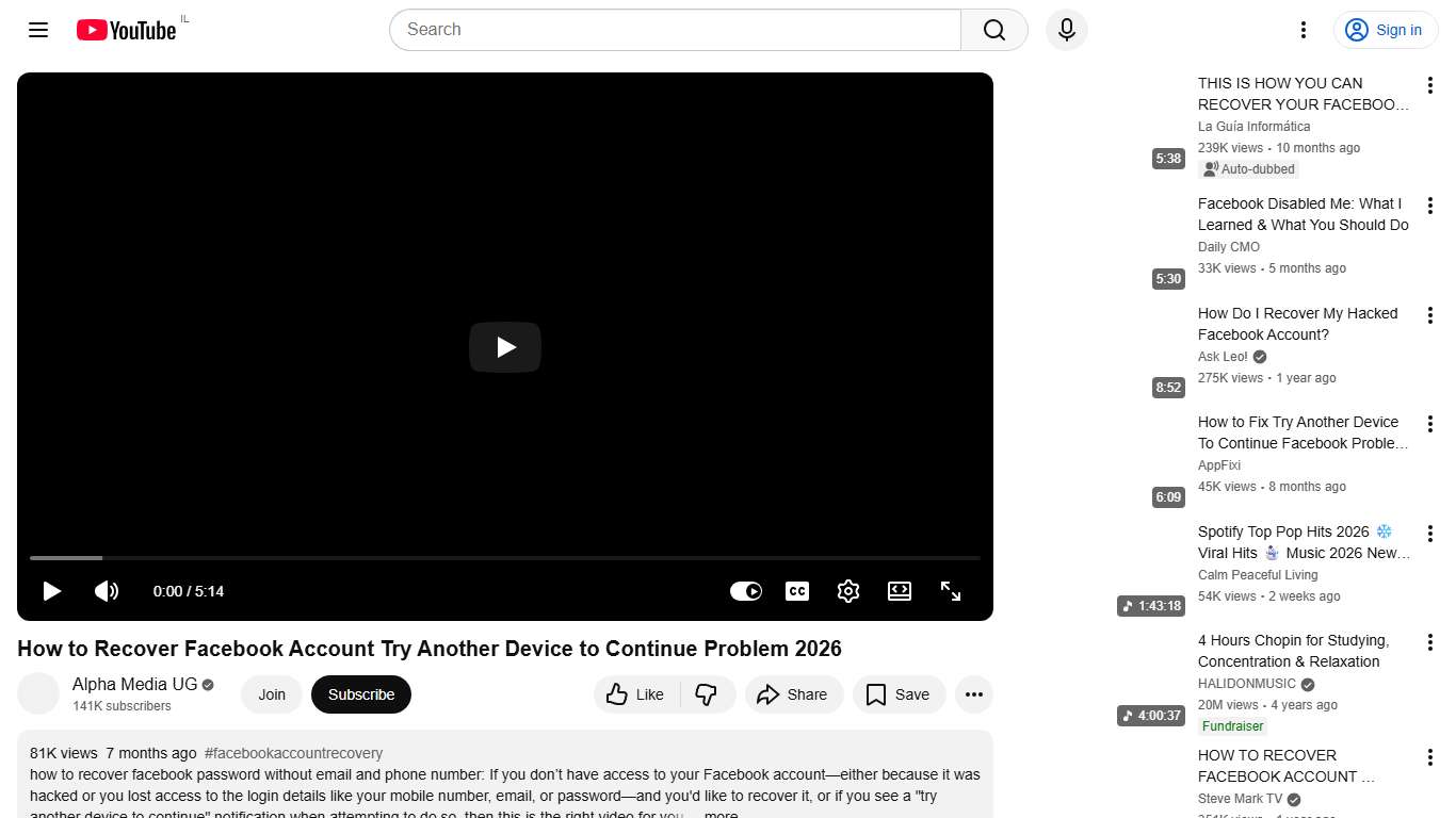 How to Recover Facebook Account Try Another Device to Continue Problem 2026 - YouTube